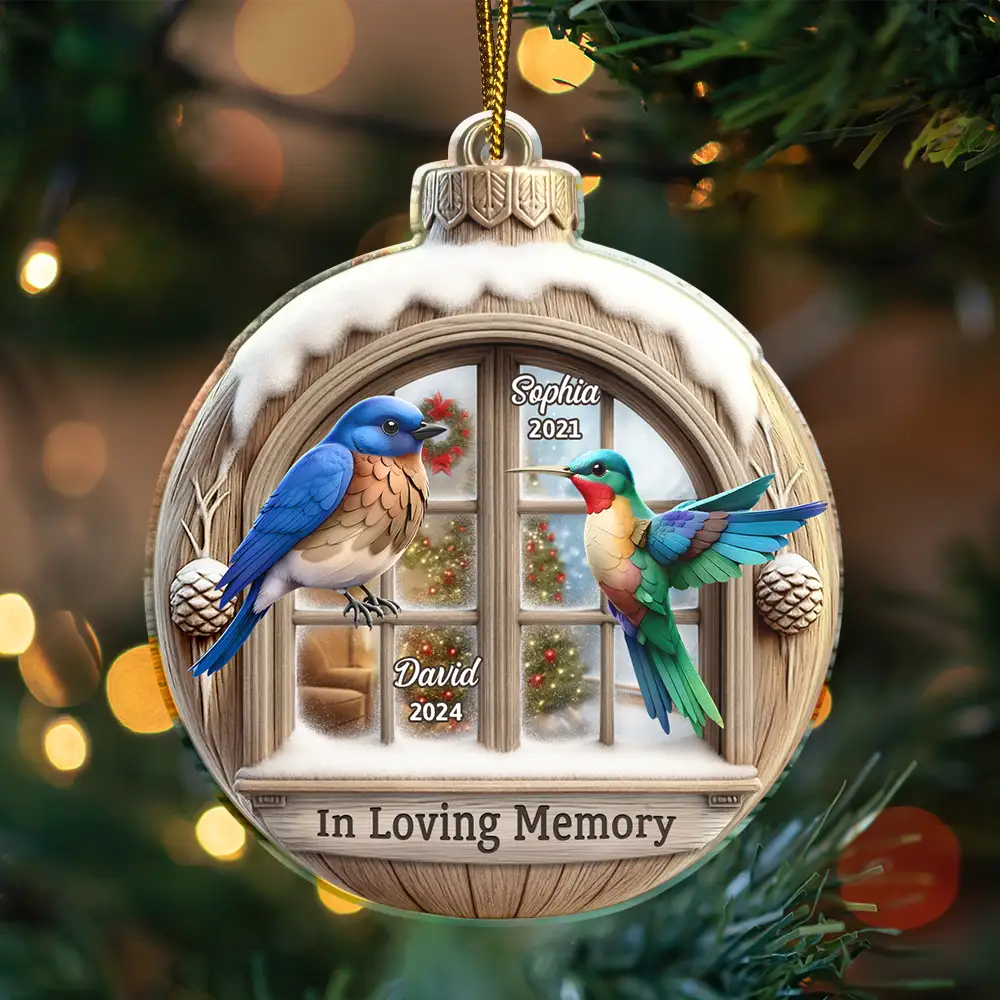 Memorial,Christmas,Family,Parents,Gift For Grandparents,Sad - I'm Always With You 3D Effect - Personalized Custom Shaped Acrylic Ornament