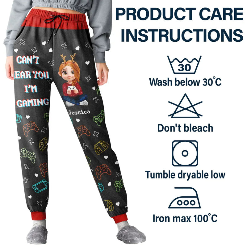 Gift For Kids,Gift For Son,Gift For Daughter,Happy,Dog Lovers,Cat Lovers - I'm Gaming Do Not Disturb - Personalized Pajama Pants
