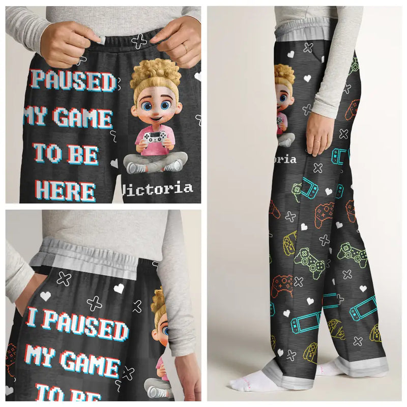 Gift For Kids,Gift For Son,Gift For Daughter,Happy,Dog Lovers,Cat Lovers - I'm Gaming Do Not Disturb - Personalized Pajama Pants