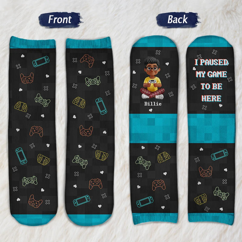 Gift For Kids,Gift For Grandkids,Dad,Children,Happy,Christmas - I'm Gaming Do Not Disturb - Personalized Socks