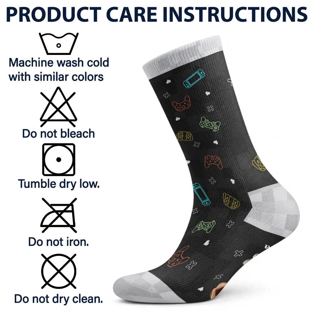 Gift For Kids,Gift For Grandkids,Dad,Children,Happy,Christmas - I'm Gaming Do Not Disturb - Personalized Socks