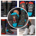 Gift For Kids,Gift For Grandkids,Dad,Children,Happy,Christmas - I'm Gaming Do Not Disturb - Personalized Socks