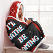 Gift For Kids,Gift For Son,Gift For Daughter,Happy,Dog Lovers,Cat Lovers - I'm Gaming Do Not Disturb - Personalized Wearable Hooded Blanket