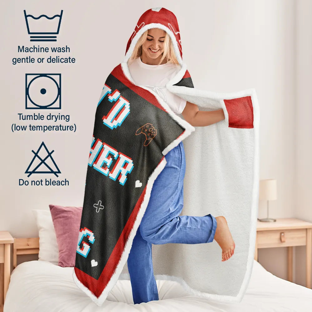 Gift For Kids,Gift For Son,Gift For Daughter,Happy,Dog Lovers,Cat Lovers - I'm Gaming Do Not Disturb - Personalized Wearable Hooded Blanket