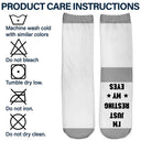Gift For Father,Gift For Grandpa,Gift For Men,Non-Eng,Vector,Humorous - I'm Just Resting My Eyes - Personalized Socks
