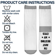Gift For Father,Gift For Grandpa,Gift For Men,Non-Eng,Vector,Humorous - I'm Just Resting My Eyes - Personalized Socks
