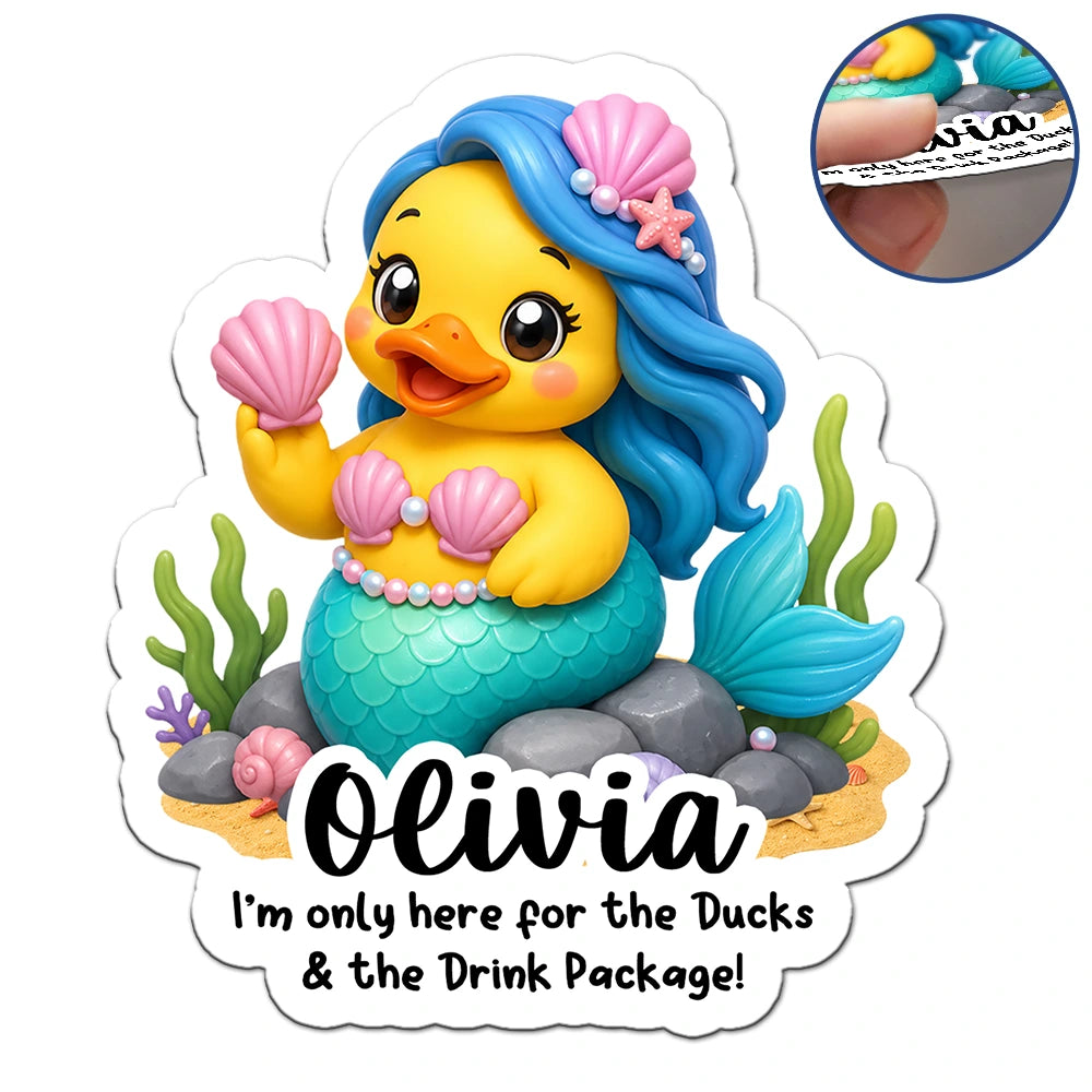 Playful,Cruising,Family,Summer,Icon - I'm Only Here For The Ducks - Personalized Magnet