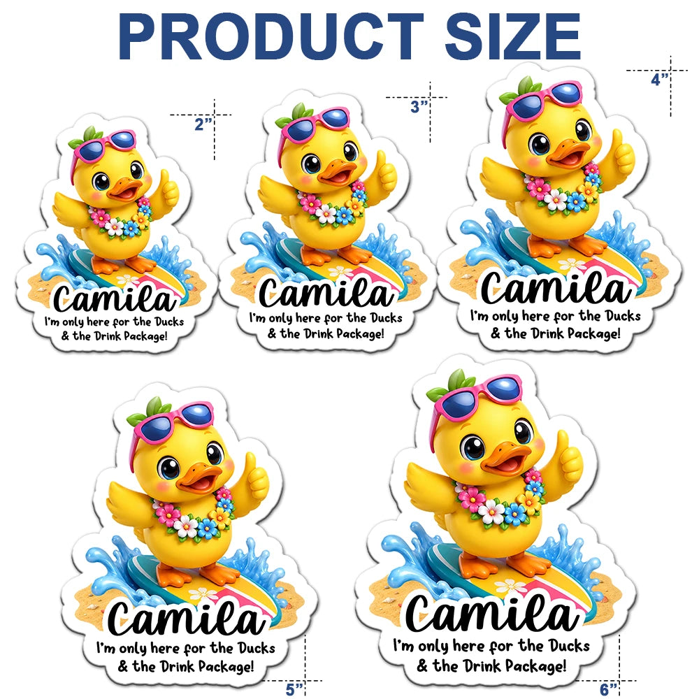Playful,Cruising,Family,Summer,Icon - I'm Only Here For The Ducks - Personalized Magnet