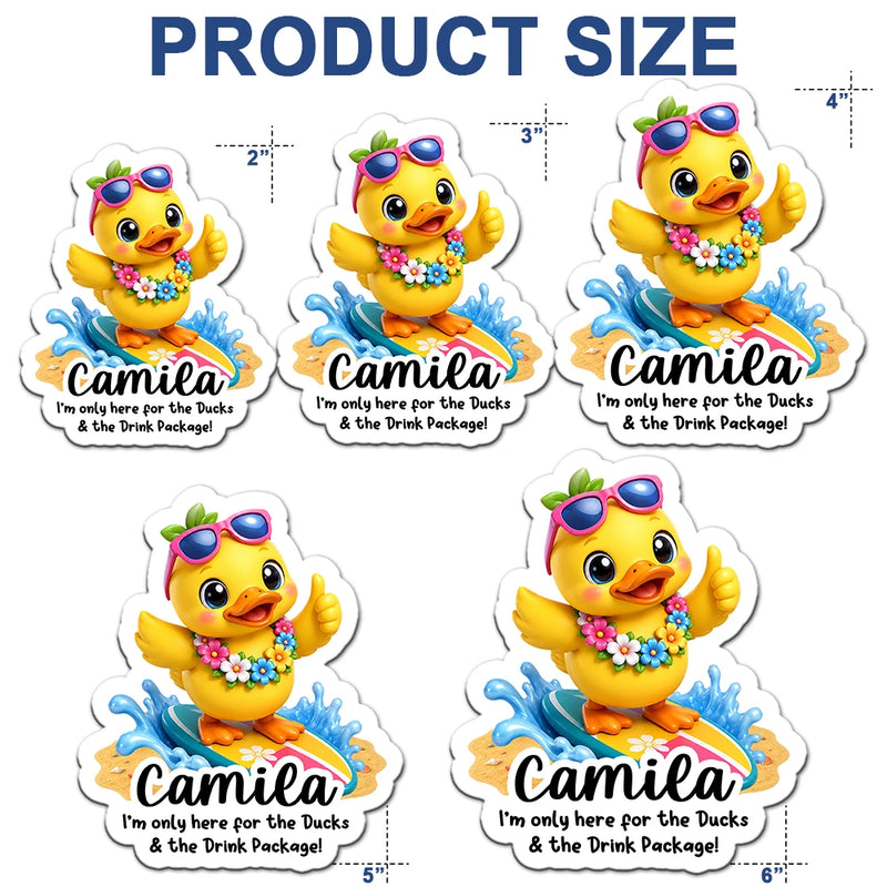 Playful,Cruising,Family,Summer,Icon - I'm Only Here For The Ducks - Personalized Magnet