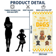 Dog Mom,Gift For Yourself,Beach,Travel,Summer,Happy - I'm Only Talking To My Dog Today - Personalized Beach Towel