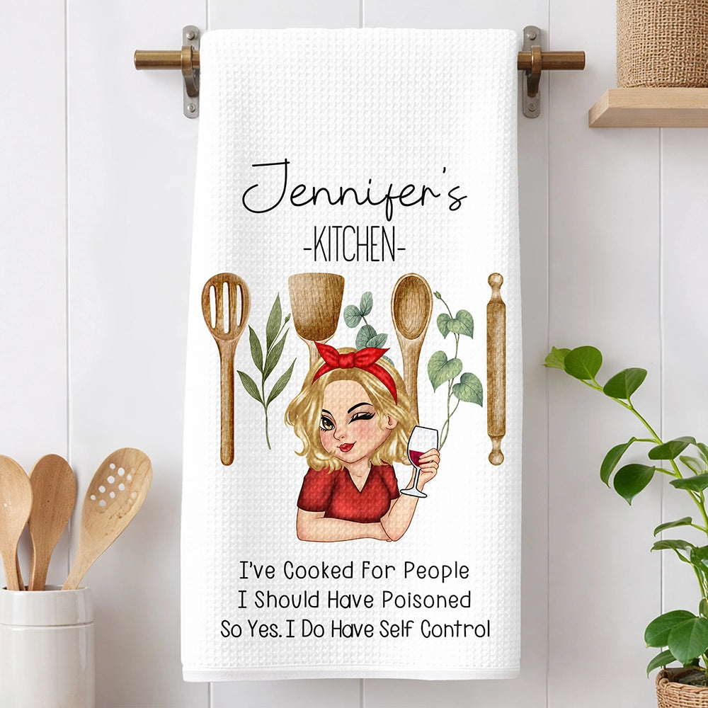 Gift For Wife,Gift For Yourself,Gift For Women,Gift For Mother,Gift For Aunt,Gift For Grandma,Happy,Cooking,Baking - I've Cooked For People I Should Have Poisoned - Personalized Kitchen Towel
