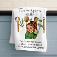 Gift For Wife,Gift For Yourself,Gift For Women,Gift For Mother,Gift For Aunt,Gift For Grandma,Happy,Cooking,Baking - I've Cooked For People I Should Have Poisoned - Personalized Kitchen Towel