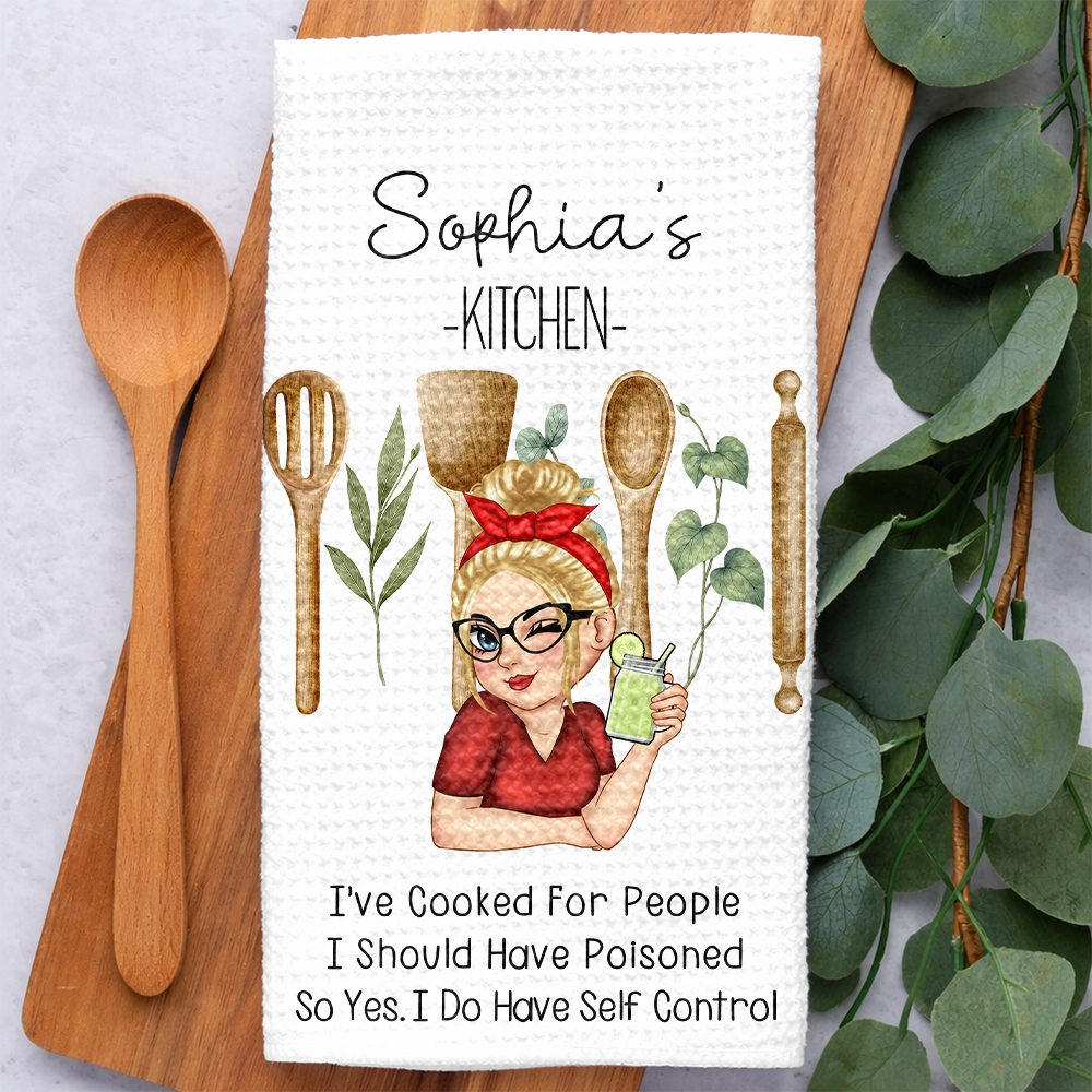 Gift For Wife,Gift For Yourself,Gift For Women,Gift For Mother,Gift For Aunt,Gift For Grandma,Happy,Cooking,Baking - I've Cooked For People I Should Have Poisoned - Personalized Kitchen Towel