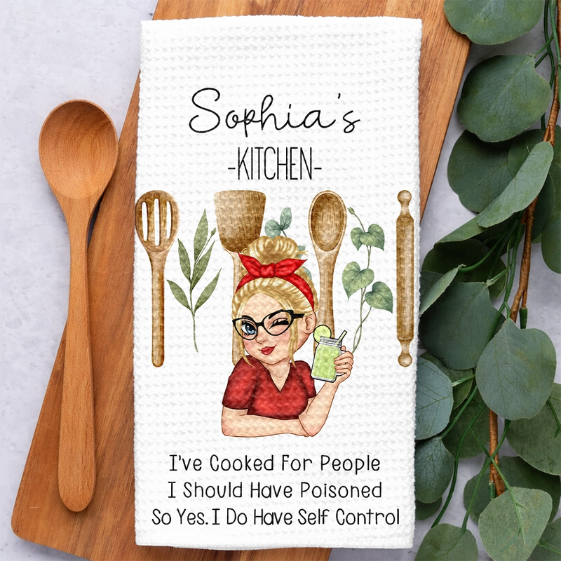 Gift For Wife,Gift For Yourself,Gift For Women,Gift For Mother,Gift For Aunt,Gift For Grandma,Happy,Cooking,Baking - I've Cooked For People I Should Have Poisoned - Personalized Kitchen Towel