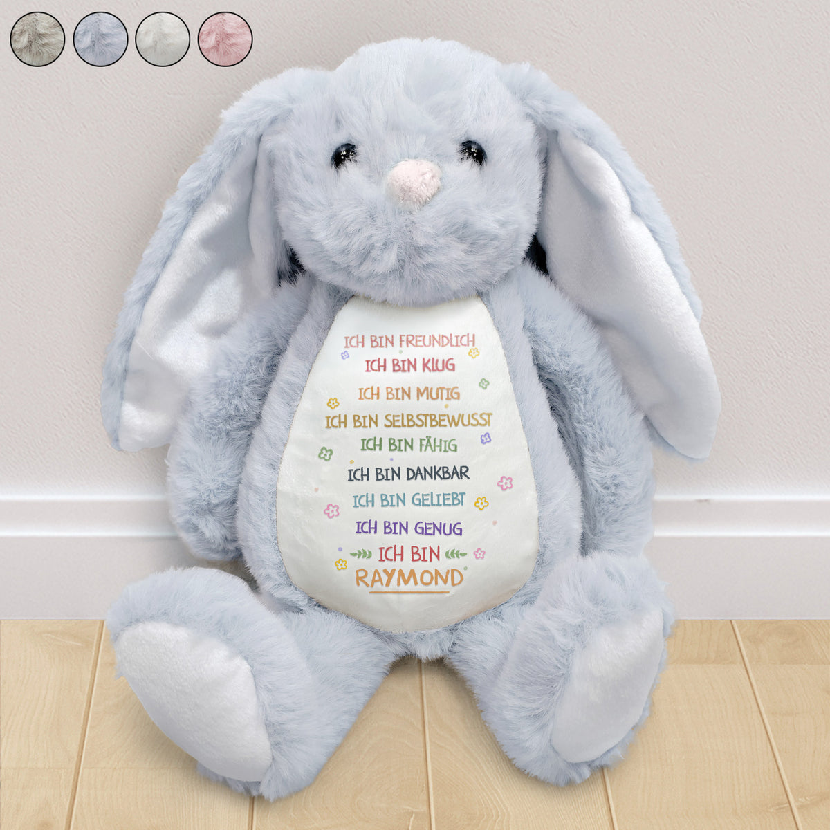 Gift For Kids,Gift For Grandkids,Gift For Daughter,Gift For Son,Gift For Sibling,Gift For Sisters,Gift For Brothers,Love,German - Ich Bin Geliebt - Personalisierter Stoffhase