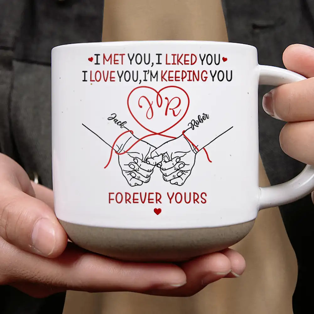 Gift For Couples,Old Couples,Gift For Husband,Gift For Wife,Gift For Boyfriend,Gift For Girlfriend,LGBT,Love - If I Had My Life To Live Over Again Couple Hands - Personalized Pottery Mug