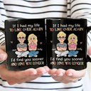 Gift For Couples,Gift For Husband,Gift For Boyfriend,Gift For Men,Old Couples,Love - If I Had My Life To Live Over Again Retro Couple - Personalized Mug