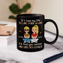 Gift For Couples,Gift For Husband,Gift For Boyfriend,Gift For Men,Old Couples,Love - If I Had My Life To Live Over Again Retro Couple - Personalized Mug