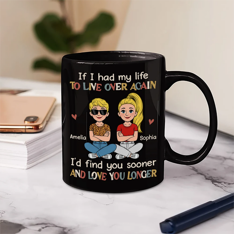 Gift For Couples,Gift For Husband,Gift For Boyfriend,Gift For Men,Old Couples,Love - If I Had My Life To Live Over Again Retro Couple - Personalized Mug