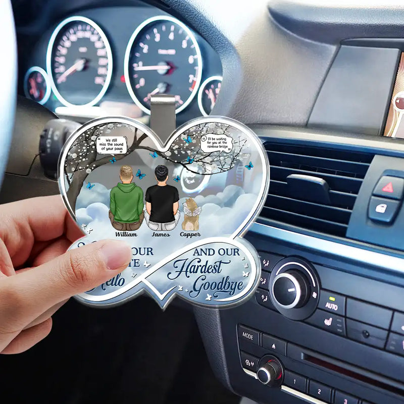 Memorial,Love,Dog Lovers,Cat Lovers,Dog Mom,Cat Mom,Dog Dad,Cat Dad,Pet Lovers - If Love Could Have Saved You Memorial Dog Cat - Personalized Custom Shaped Acrylic Car Visor Clip