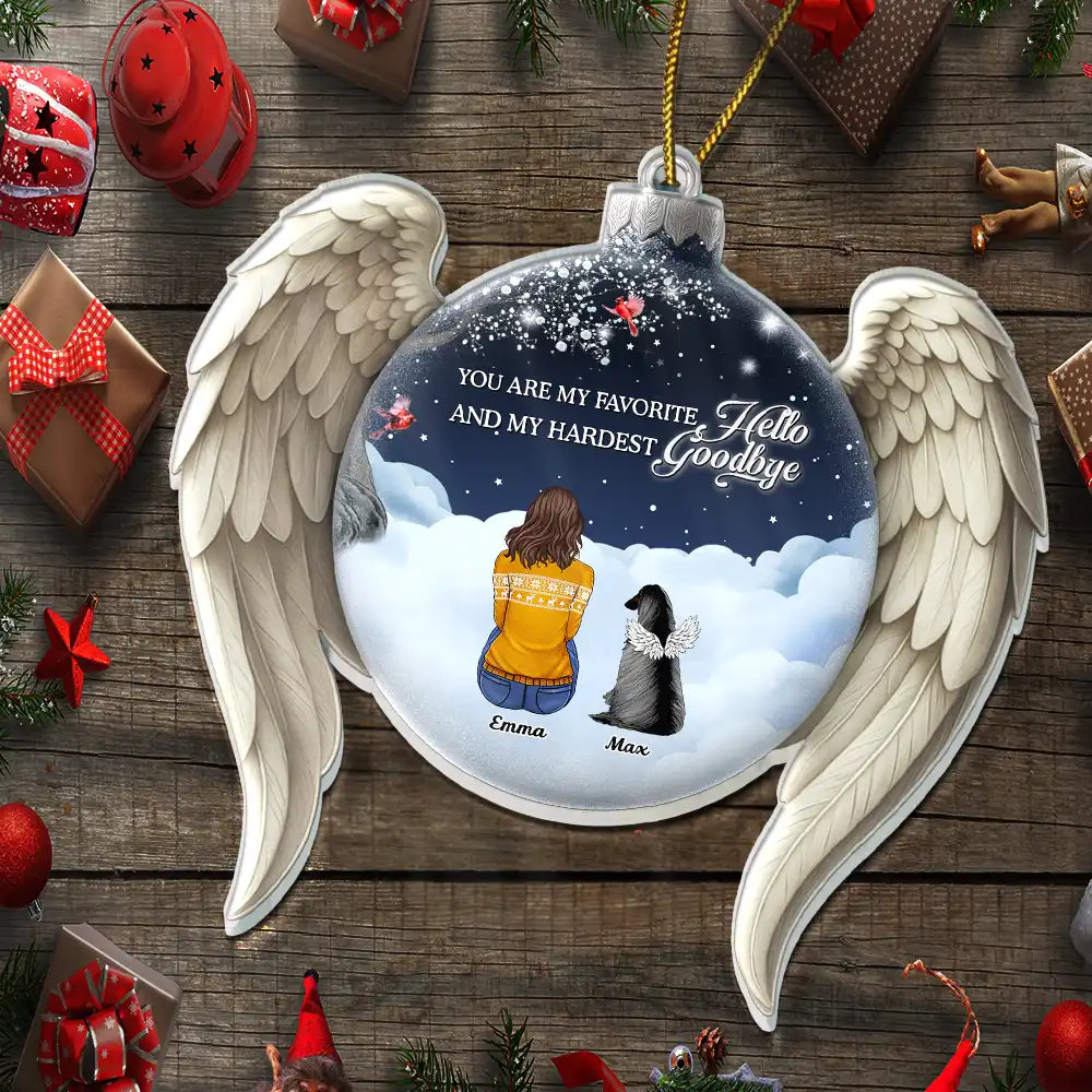 Christmas,Memorial,Sad,Pet Lovers,Dog Lovers,Cat Lovers - If Love Could Have Saved You Pet Memorial - Personalized Custom Shaped Acrylic Ornament