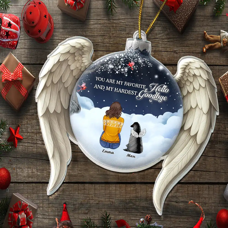 Christmas,Memorial,Sad,Pet Lovers,Dog Lovers,Cat Lovers - If Love Could Have Saved You Pet Memorial - Personalized Custom Shaped Acrylic Ornament