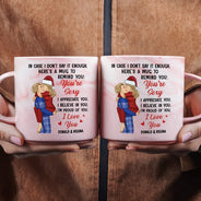 Love, Gift For Couples, Gift For Husband, Gift For Wife, Gift For Boyfriend, Gift For Girlfriend - In Case I Don't Say It Enough Couples - Personalized Marble Mug
