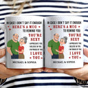 Gift For Couples,Gift For Wife,Gift For Girlfriend,Gift For Women,Old Couples,Gift For Boyfriend,Love - In Case I Don't Say It Enough Couples Animate Hugging Couple - Personalized Mug