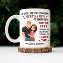 Gift For Couples,Gift For Wife,Gift For Girlfriend,Gift For Women,Old Couples,Gift For Boyfriend,Love - In Case I Don't Say It Enough Couples Animate Hugging Couple - Personalized Mug