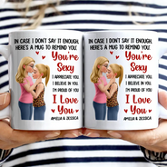 Gift For Couples,Gift For Husband,Gift For Wife,Gift For Boyfriend,Gift For Girlfriend,Old Couples,Love - In Case I Don't Say It Enough Forehead Kiss Couple - Personalized Mug