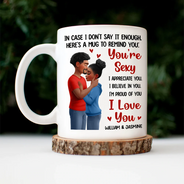 Gift For Couples,Gift For Husband,Gift For Wife,Gift For Boyfriend,Gift For Girlfriend,Old Couples,Love - In Case I Don't Say It Enough Forehead Kiss Couple - Personalized Mug