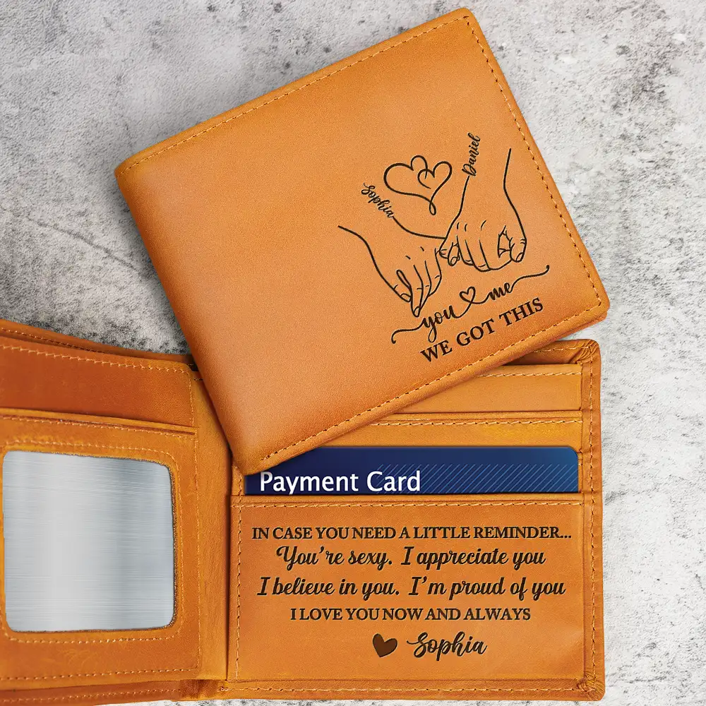 In Case You Need A Little Reminder - Personalized Engraved Leather Wallet
