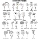Birth Month Flowers Sketch Bloom Where You're Planted - Personalized Jewelry Box