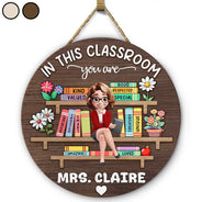 Teacher,Happy - In this Classroom You Are Special - Personalized Custom Shaped Wood Sign