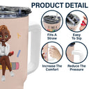 Teacher,Gift For Women,Happy,Back To School - It Takes A Big Heart To Teach Little Minds - Personalized 40oz Tumbler With Straw