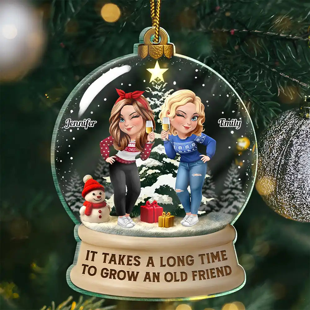 It Takes A Long Time To Grow An Old Friend - Personalized Custom Shaped Acrylic Ornament