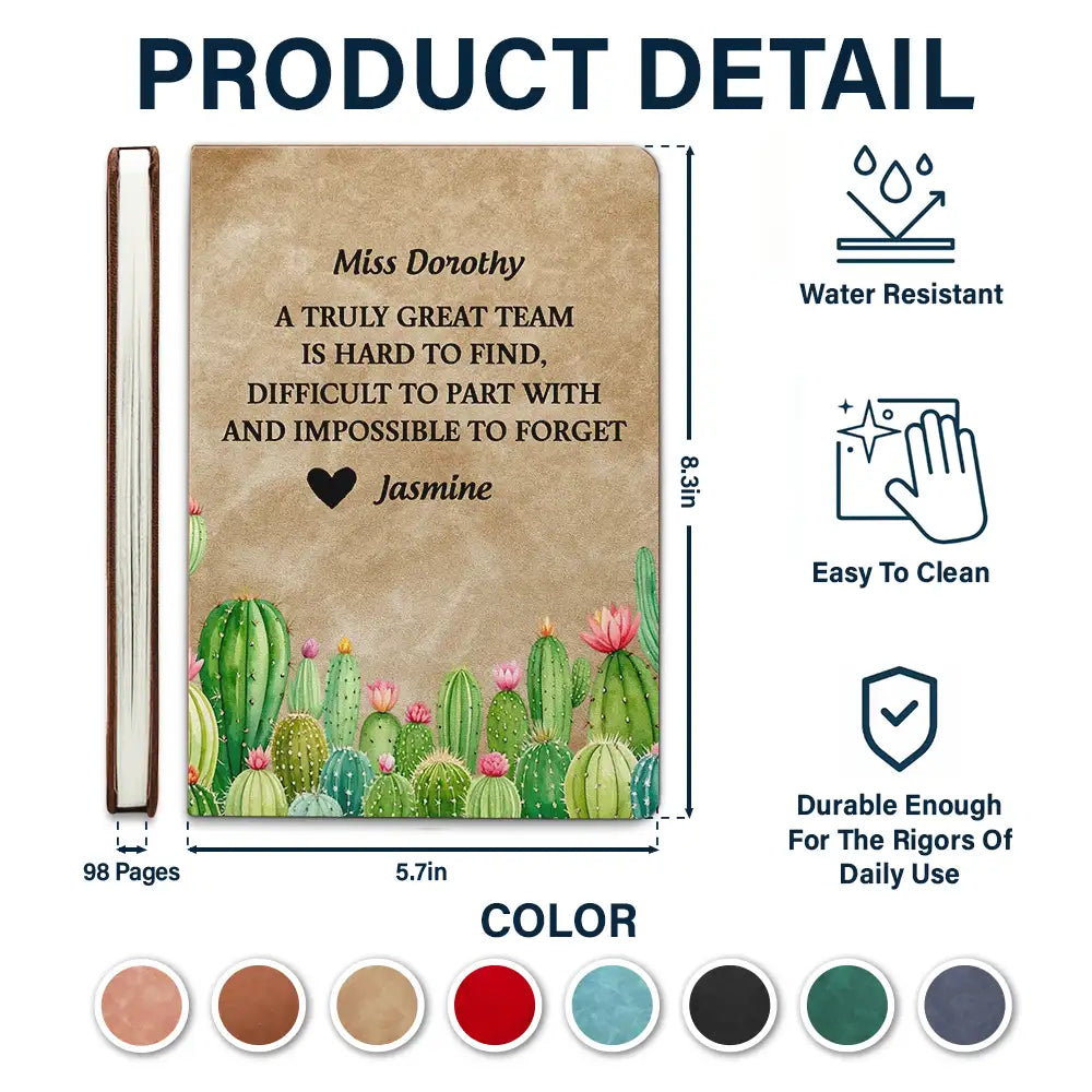 Gifts For Colleagues,Teacher,Happy - It Takes A Village Thanks You For Being A Part Of Us - Personalized Leather Journal