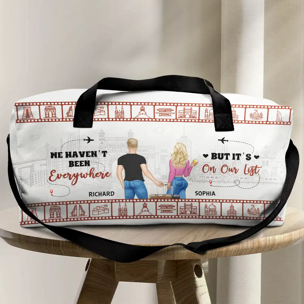 Gift For Couples,Gift For Husband,Gift For Wife,Gift For Men,Gift For Women,Travel,Love - It's On Our List Travel Couple - Personalized Duffle Bag