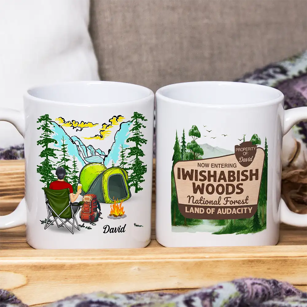 Iwishabish Woods Camping - Personalized Mug