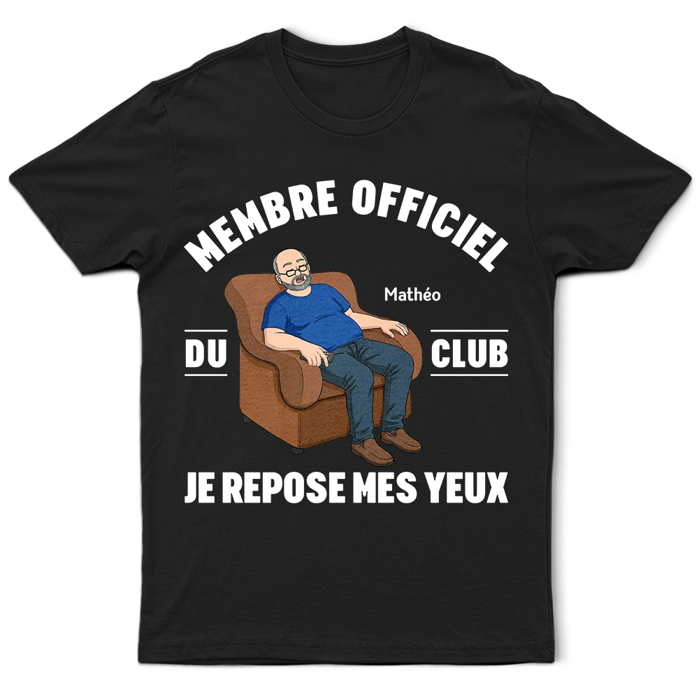 French,Non-Eng,Gift For Men,Gift For Yourself,Humorous,Vector - Je Repose Mes Yeux - T-Shirt Personnalisé