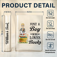 Gift For Yourself, Gift For Women, Reading, Happy, Gift For Men - Just A Girl Who Loves Books - Personalized Acrylic Book Vase