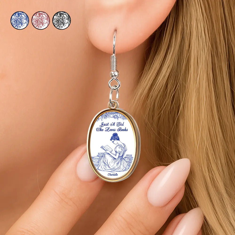 Just A Girl Who Loves Books - Personalized Acrylic Earrings
