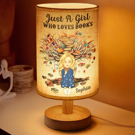 Just A Girl Who Loves Books - Personalized Fabric Lamp