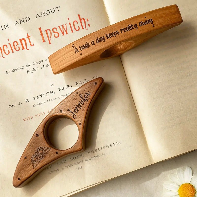 Reading,Gift For Women,Gift For Men,Gift For Yourself,Top Market,Happy - Just A Girl Who Loves Books Birth Flower - Personalized Book Page Holder