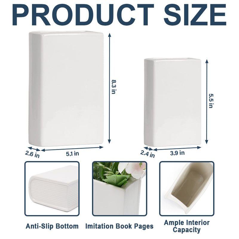 Gift For Yourself, Gift For Women, Reading, Happy - Just A Girl Who Loves Books Chinoiserie Toile 3D Inflated Effect - Personalized Ceramic Book Vase