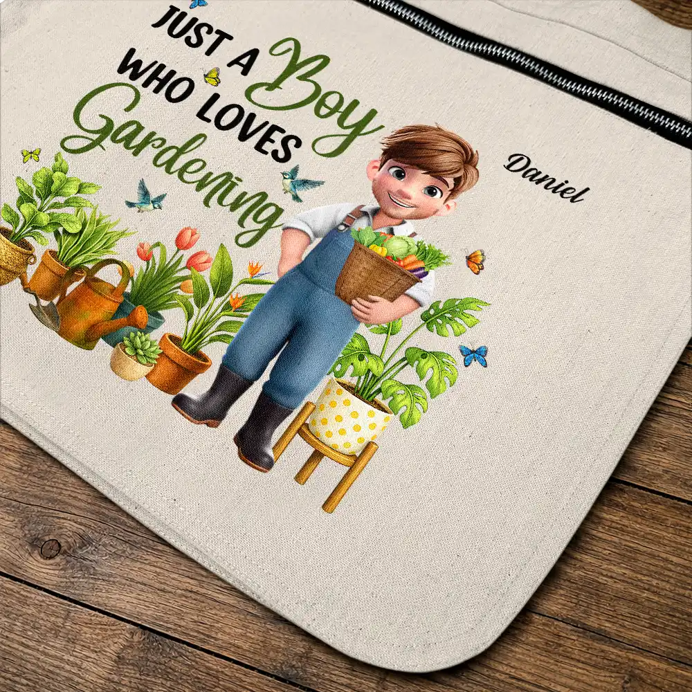 Gift For Women,Gift For Men,Happy,Gardening,Gift For Yourself,Gift For Mother,Gift For Father,Vector - Just A Girl Who Loves Gardening - Personalized Gardening Apron