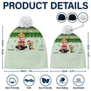 Pet Lovers,Pet Mom,Pet Dad,Dog Lovers,Dog Mom,Dog Dad,Happy,Christmas,Top Market - Just A Girl Who Loves Her Dog - Personalized Bobble Beanie Hat