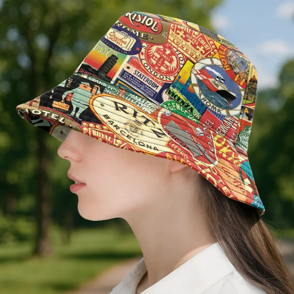 Travel, Gift For Yourself, Happy, Gift For Men, Gift For Women - Just A Girl Who Loves Traveling - Personalized Bucket Hat