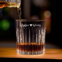 Gift For Couples,Gift For Husband,Gift For Wife,Gift For Boyfriend,Gift For Girlfriend - Just Married - Personalized Rocks Whiskey Glass