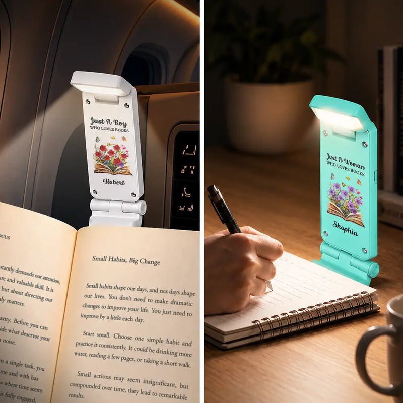 Confident,Christmas,Reading,Gift For Yourself,Icon - Just One More Chapter Bookish Gifts For Book Lovers - Personalized Book Light Clip
